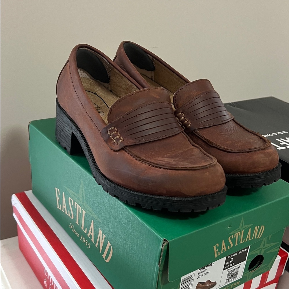 Eastland Chestnut Leather Men's Slip-Ons